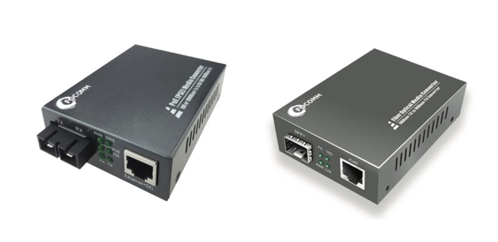 Media Converter จะมี Interface สำหรับเชื่อมต่ออยู่ 2 ลักษณะ 