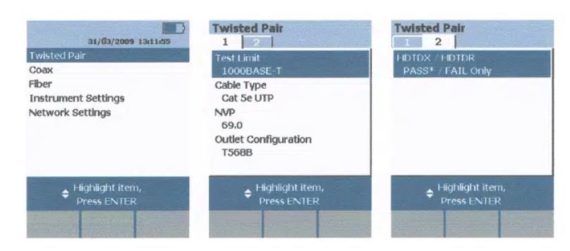 การ SETUP เครื่องทดสอบสายสัญญาณ FLUKE Networks