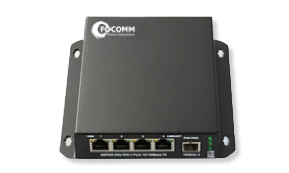 EPON ONU Industrial PoE 4x ports with Wall Mount