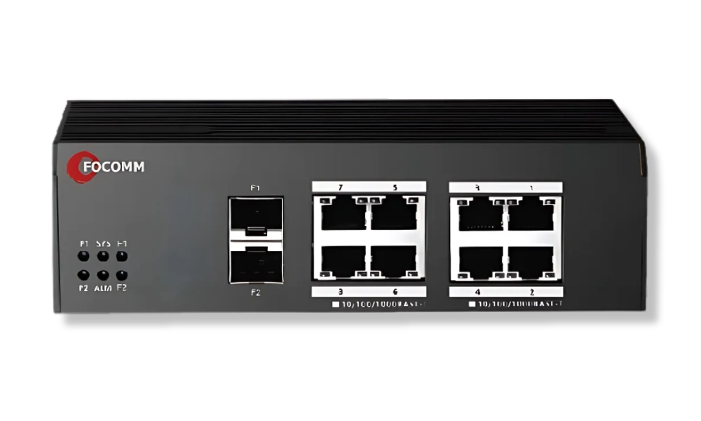 Industrial Gigabit L2+ AI managed POE switch 8 2xGigabit SFP